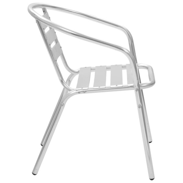 vidaXL Stackable Patio Chairs 4 pcs Aluminum - Image 4