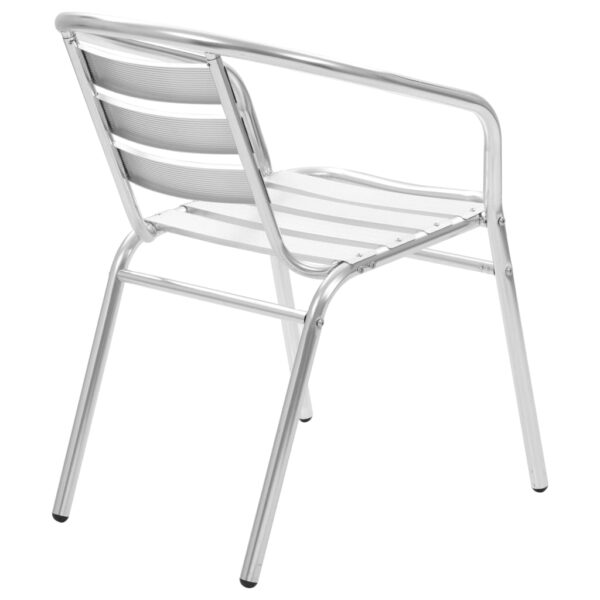 vidaXL Stackable Patio Chairs 4 pcs Aluminum - Image 5