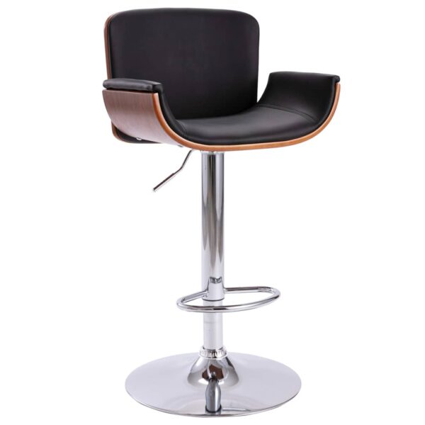 vidaXL Bar Stool Black Faux Leather