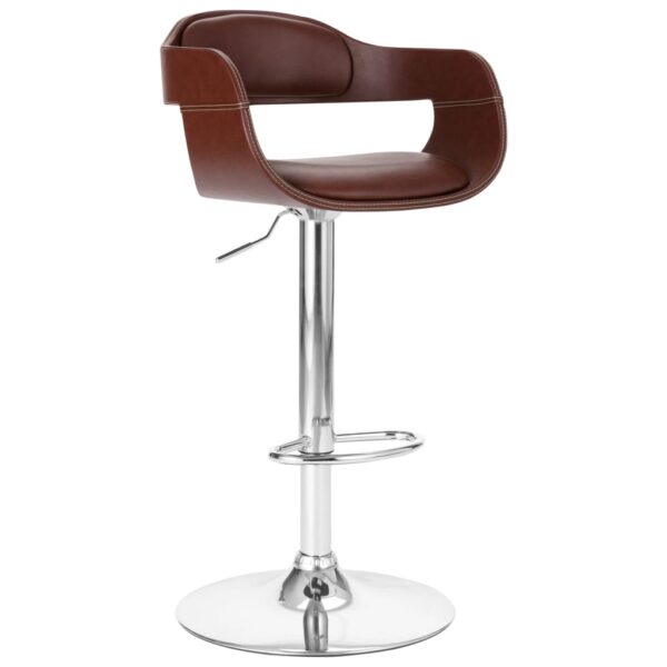 vidaXL Bar Stool Brown Faux Leather