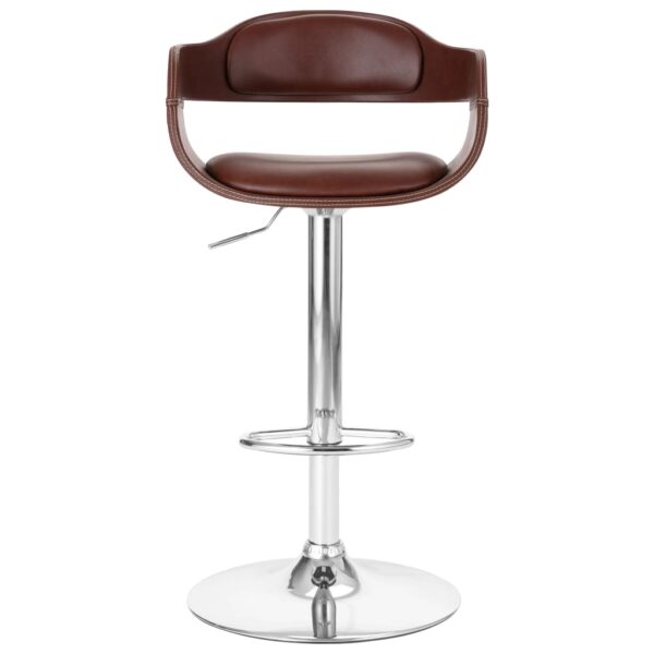 vidaXL Bar Stool Brown Faux Leather - Image 2