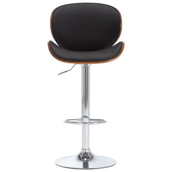 vidaXL Bar Stool Black Faux Leather - Image 2