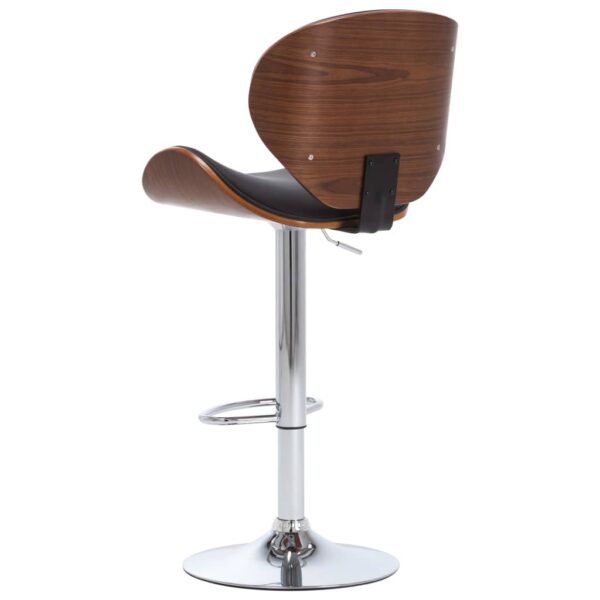 vidaXL Bar Stool Black Faux Leather - Image 3