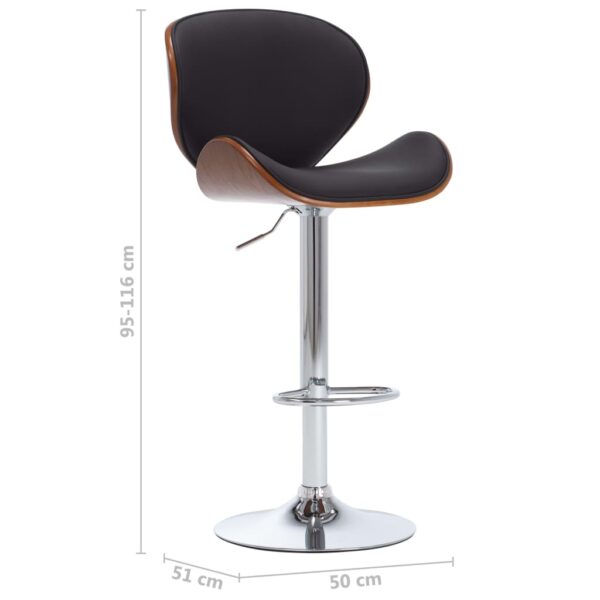 vidaXL Bar Stool Black Faux Leather - Image 7