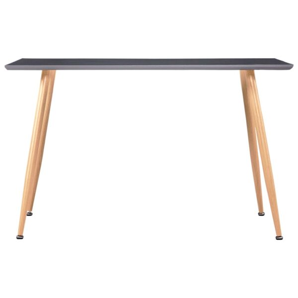 vidaXL Dining Table Gray and Oak 47.2"x23.6"x29.1" MDF - Image 2