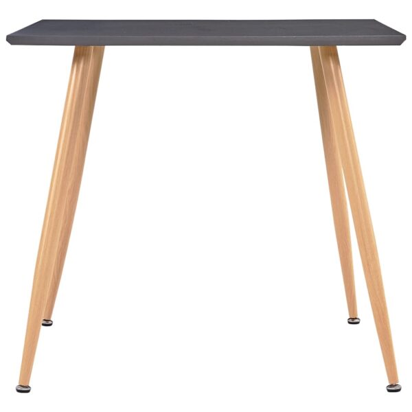 vidaXL Dining Table Gray and Oak 31.7"x31.7"x28.7" MDF - Image 2