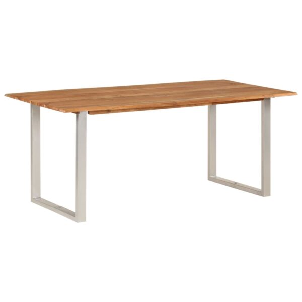 vidaXL Dining Table 70.9"x35.4"x29.9" Solid Acacia Wood