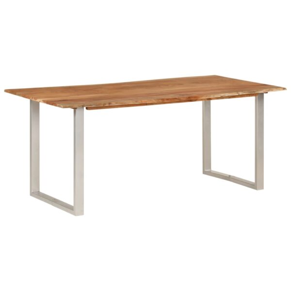 vidaXL Dining Table 70.9"x35.4"x29.9" Solid Acacia Wood - Image 11