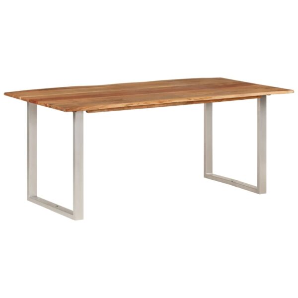 vidaXL Dining Table 70.9"x35.4"x29.9" Solid Acacia Wood - Image 12