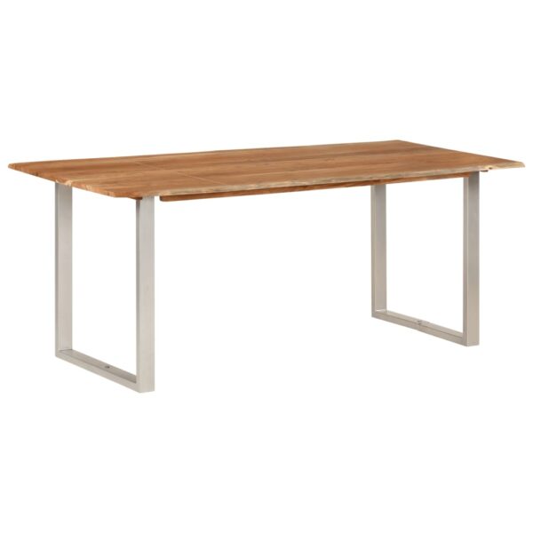 vidaXL Dining Table 70.9"x35.4"x29.9" Solid Acacia Wood - Image 9