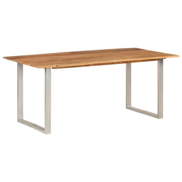 vidaXL Dining Table 70.9"x35.4"x29.9" Solid Acacia Wood - Image 10