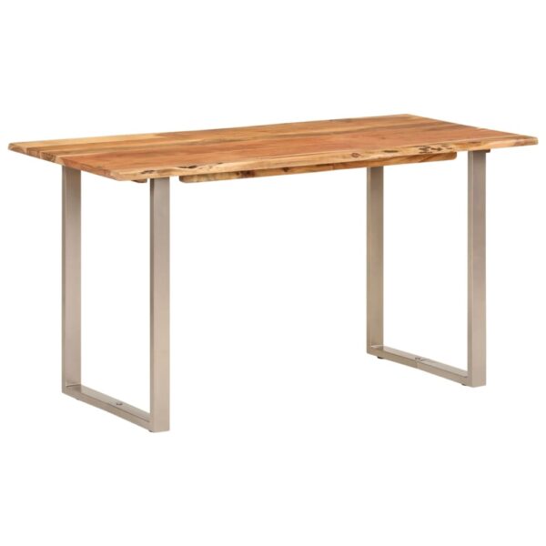 vidaXL Dining Table 55.1"x27.6"x29.9" Solid Acacia Wood