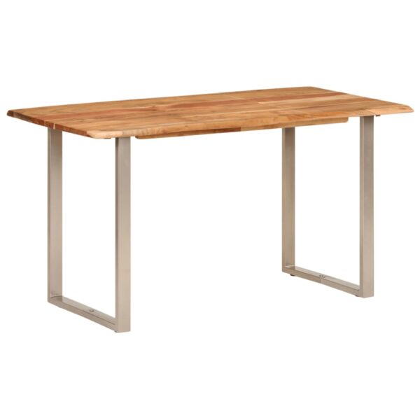 vidaXL Dining Table 55.1"x27.6"x29.9" Solid Acacia Wood - Image 12