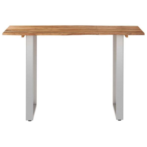 vidaXL Dining Table 46.5"x22.8"x29.9" Solid Acacia Wood - Image 3