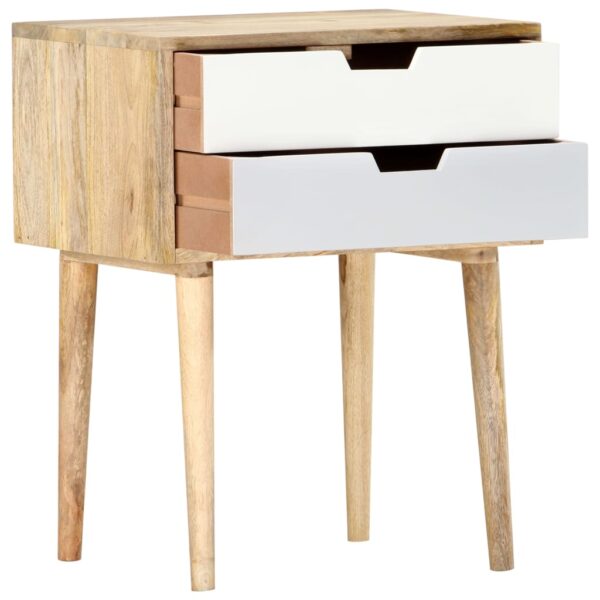 vidaXL Bedside Cabinet 18.5"x13.8"x23.2" Solid Mango Wood - Image 2