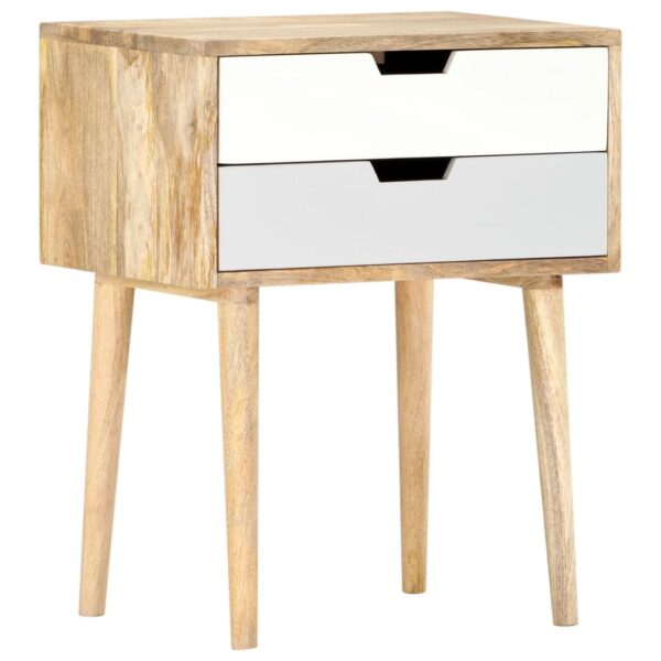 vidaXL Bedside Cabinet 18.5"x13.8"x23.2" Solid Mango Wood - Image 7