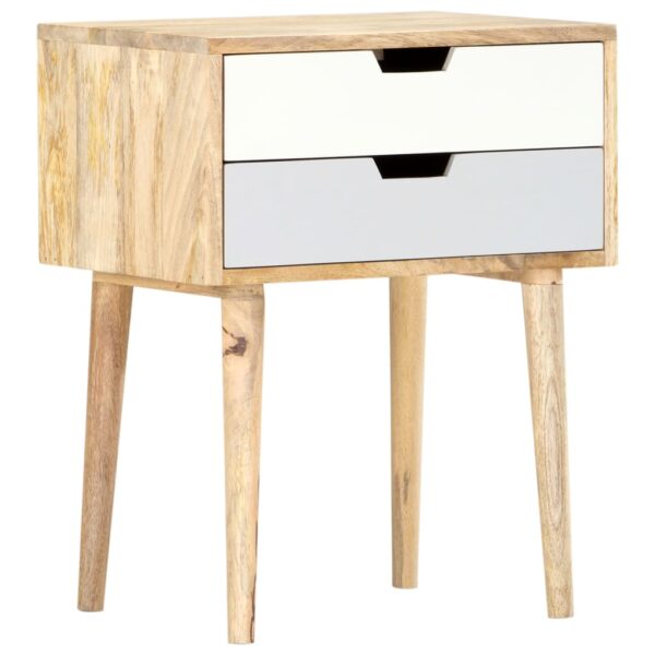 vidaXL Bedside Cabinet 18.5"x13.8"x23.2" Solid Mango Wood - Image 8