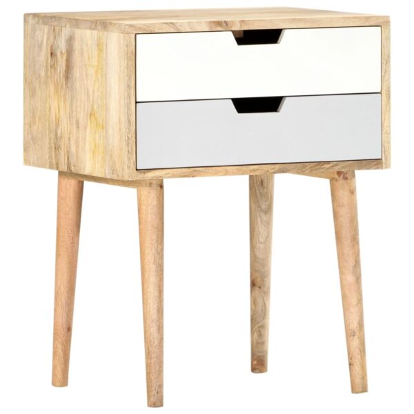 vidaXL Bedside Cabinet 18.5"x13.8"x23.2" Solid Mango Wood - Image 9