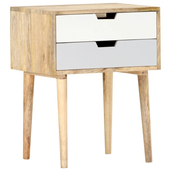 vidaXL Bedside Cabinet 18.5"x13.8"x23.2" Solid Mango Wood - Image 10