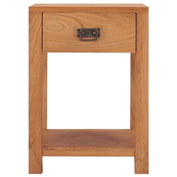 vidaXL Bedside Cabinet 13.8"x13.8"x19.7" Solid Wood Teak - Image 3