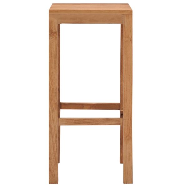 vidaXL Bar Stools 2 pcs Solid Wood Teak - Image 3