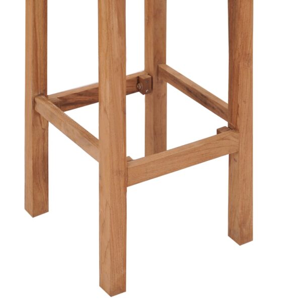 vidaXL Bar Stools 2 pcs Solid Wood Teak - Image 4