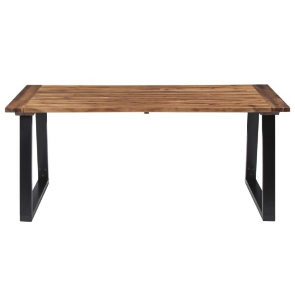 vidaXL Dining Table Solid Acacia Wood 70.9"x35.4" - Image 2