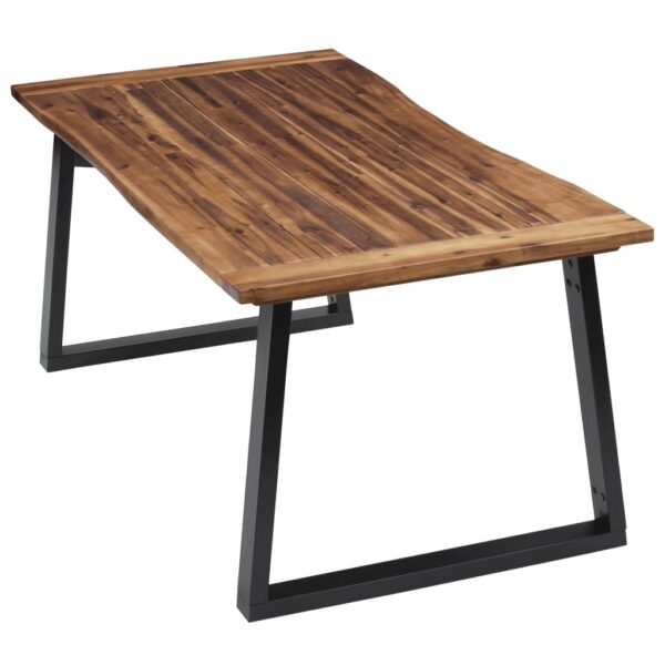 vidaXL Dining Table Solid Acacia Wood 70.9"x35.4" - Image 3