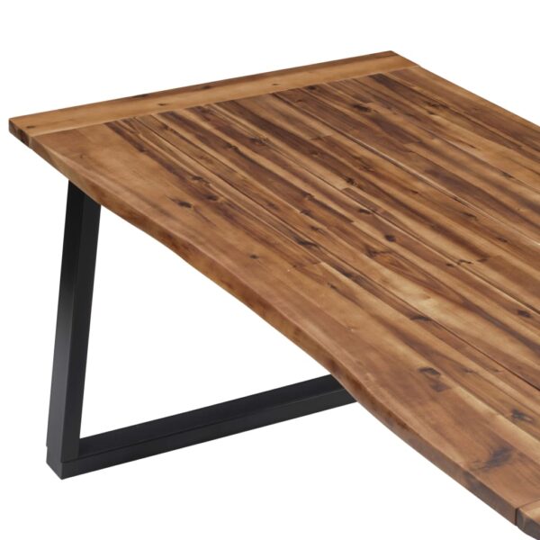 vidaXL Dining Table Solid Acacia Wood 70.9"x35.4" - Image 4