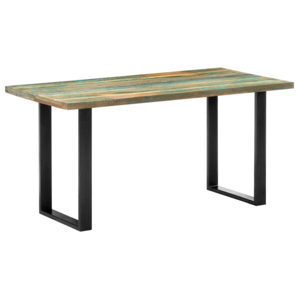 vidaXL Dining Table 63"x31.5"x29.5" Solid Reclaimed Wood