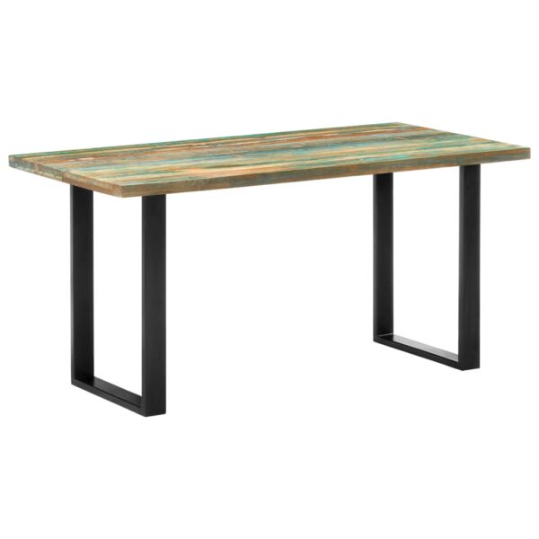 vidaXL Dining Table 63"x31.5"x29.5" Solid Reclaimed Wood - Image 8