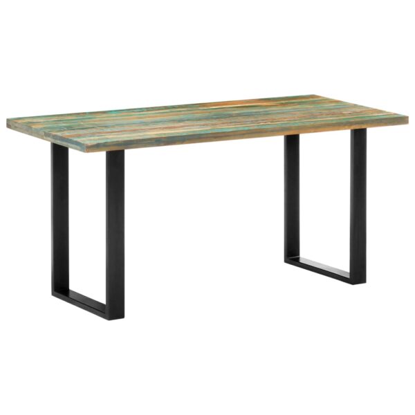 vidaXL Dining Table 63"x31.5"x29.5" Solid Reclaimed Wood - Image 9