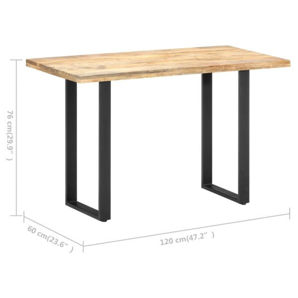 vidaXL Dining Table 47.2"x23.6"x29.9" Solid Mango Wood - Image 7