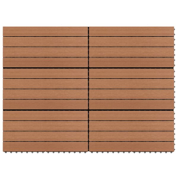 vidaXL WPC Tiles 23.6"x11.8" 6 pcs 10.8ftÂ² Brown