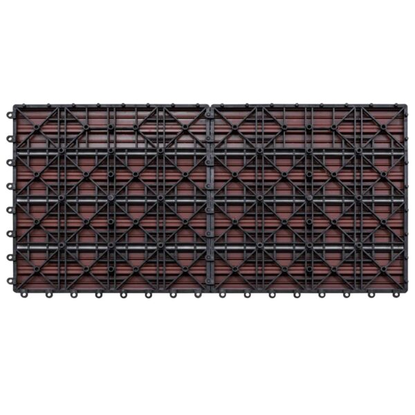 vidaXL WPC Tiles 23.6"x11.8" 6 pcs 10.8ftÂ² Brown - Image 5