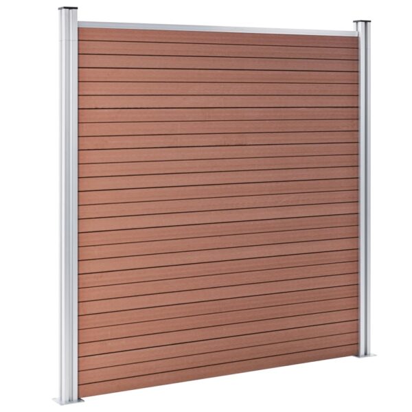 vidaXL Garden Fence WPC 70.9"x73.2" Brown - Image 2