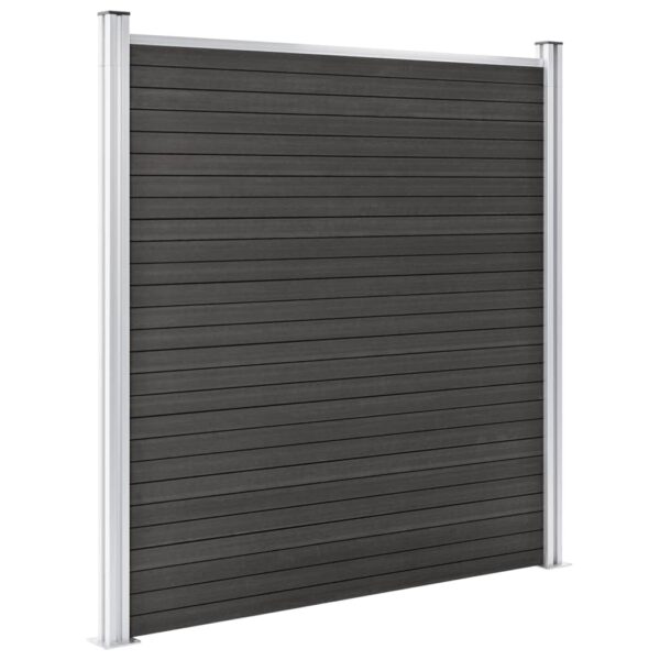 vidaXL Garden Fence WPC 70.9"x73.2" Gray - Image 3