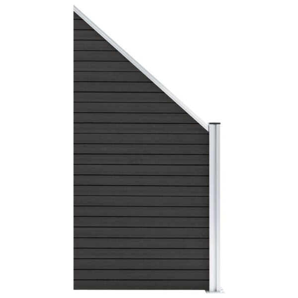 vidaXL Fence Panel WPC 37.4"x(41.3"-70.9") Gray - Image 2