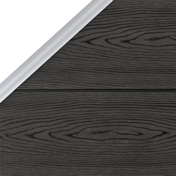 vidaXL Fence Panel WPC 37.4"x(41.3"-70.9") Gray - Image 4