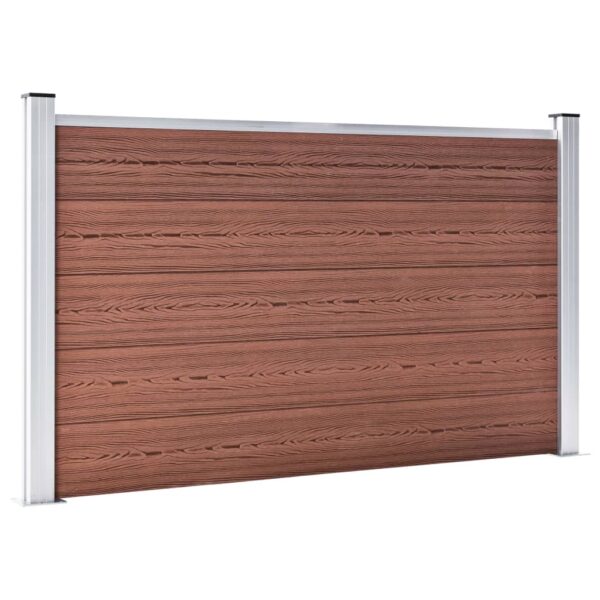 vidaXL Garden Fence WPC 70.9"x41.3" Brown - Image 2