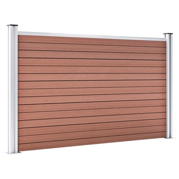 vidaXL Garden Fence WPC 70.9"x41.3" Brown - Image 3