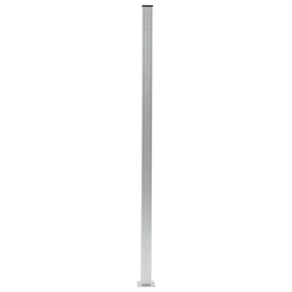 vidaXL Fence Posts 3 pcs Aluminum 72.8" - Image 2