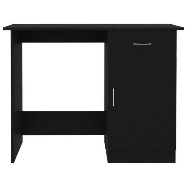 vidaXL Desk Black 39.4"x19.7"x29.9" Engineered Wood - Image 7