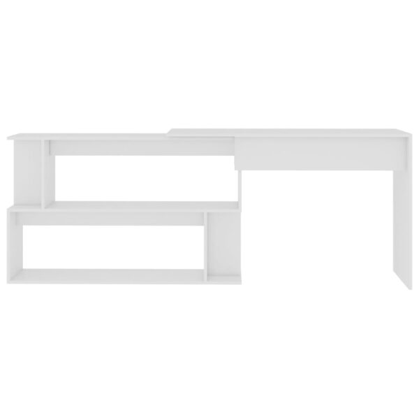 vidaXL Corner Desk White 78.7"x19.7"x29.9" Engineered Wood - Image 5