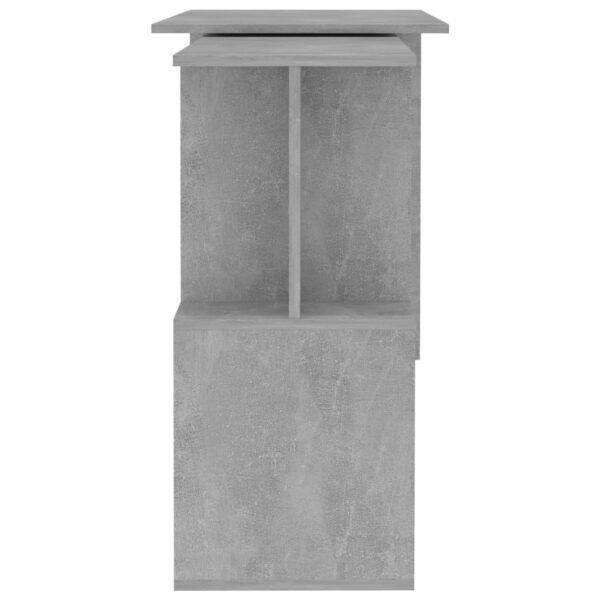 vidaXL Corner Desk Concrete Gray 78.7"x19.7"x29.9" Engineered Wood - Image 6