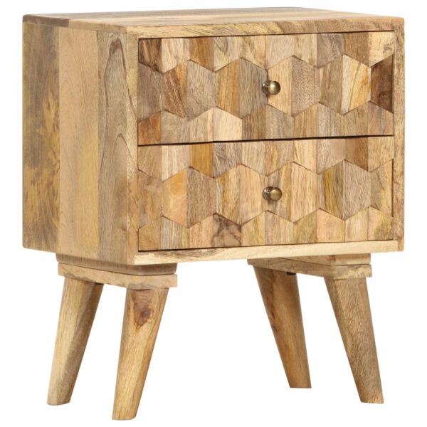 vidaXL Bedside Cabinet 15.7"x11.8"x19.7" Solid Mango Wood