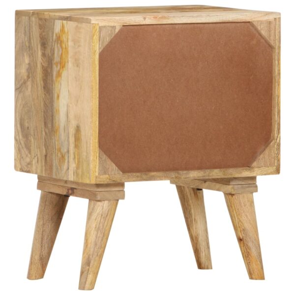 vidaXL Bedside Cabinet 15.7"x11.8"x19.7" Solid Mango Wood - Image 5