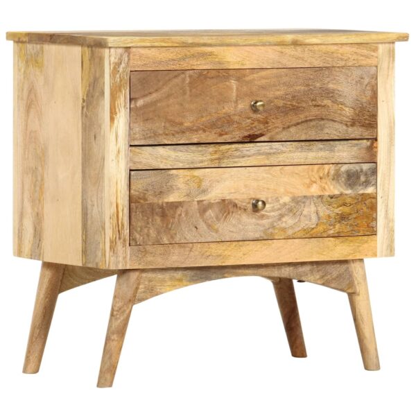 vidaXL Bedside Cabinet 25.6"x13.8"x23.6" Solid Mango Wood - Image 11