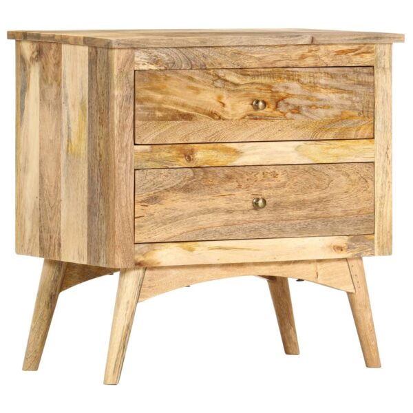 vidaXL Bedside Cabinet 25.6"x13.8"x23.6" Solid Mango Wood - Image 9