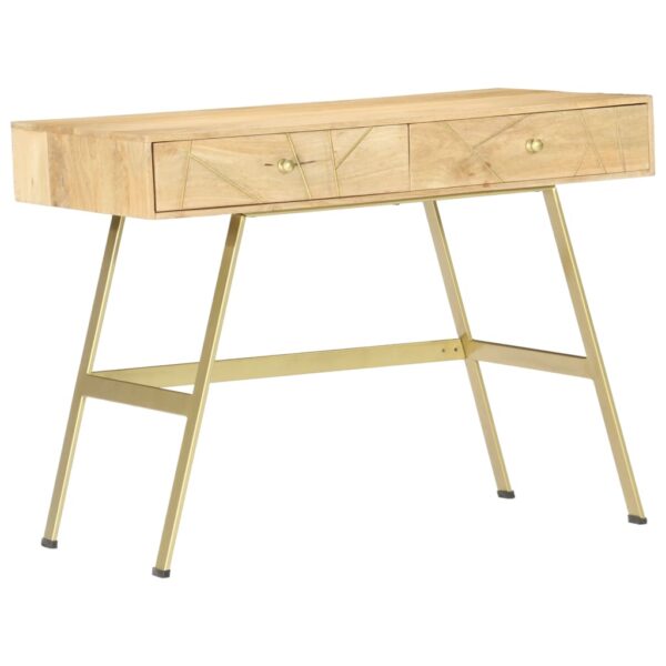 vidaXL Writing Desk with Drawers 39.4"x21.7"x29.5" Solid Mango Wood - Image 7